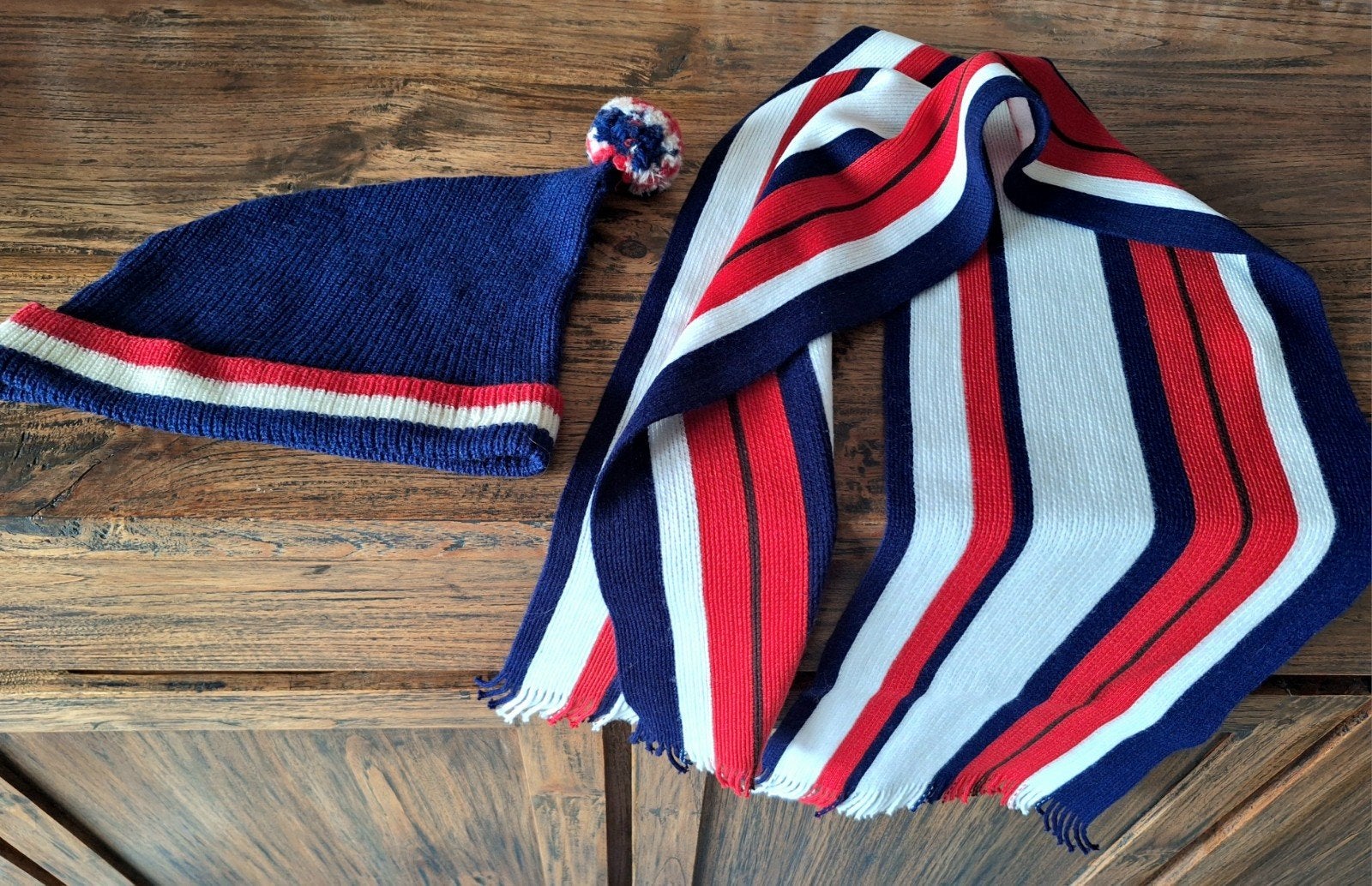 Vintage schaatsmuts en -sjaal, Ophalen of Verzenden, Heren