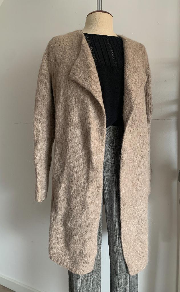 Drykorn lang oversized recht vest zand beige XS= S/36, Drykorn, Verzenden, Beige, Zo goed als nieuw