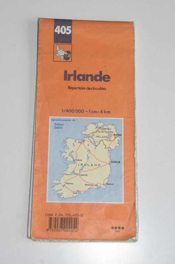 Michelin 405 routekaart Ierland wegenkaart, Boeken, Atlassen en Landkaarten, Verzenden, 1800 tot 2000, Europa Overig, Landkaart