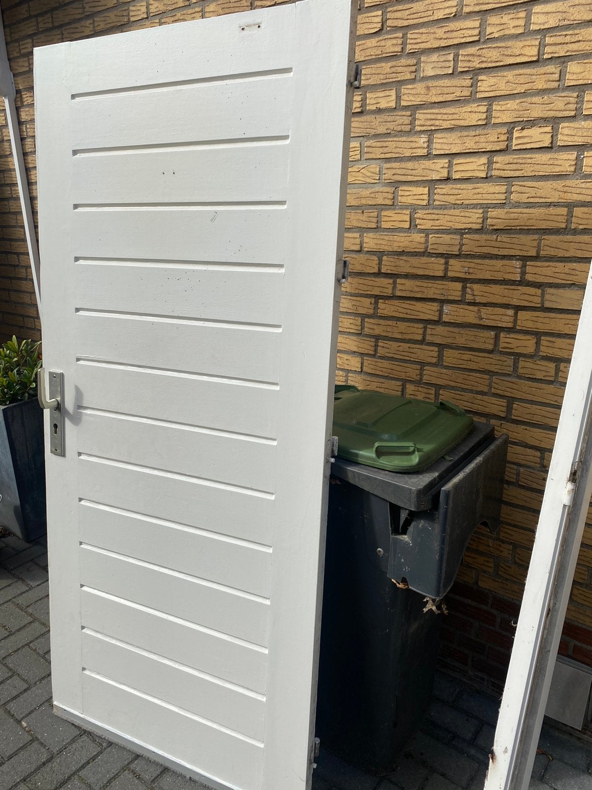 Hardhouten buitendeur, Ophalen, Gebruikt, Hout