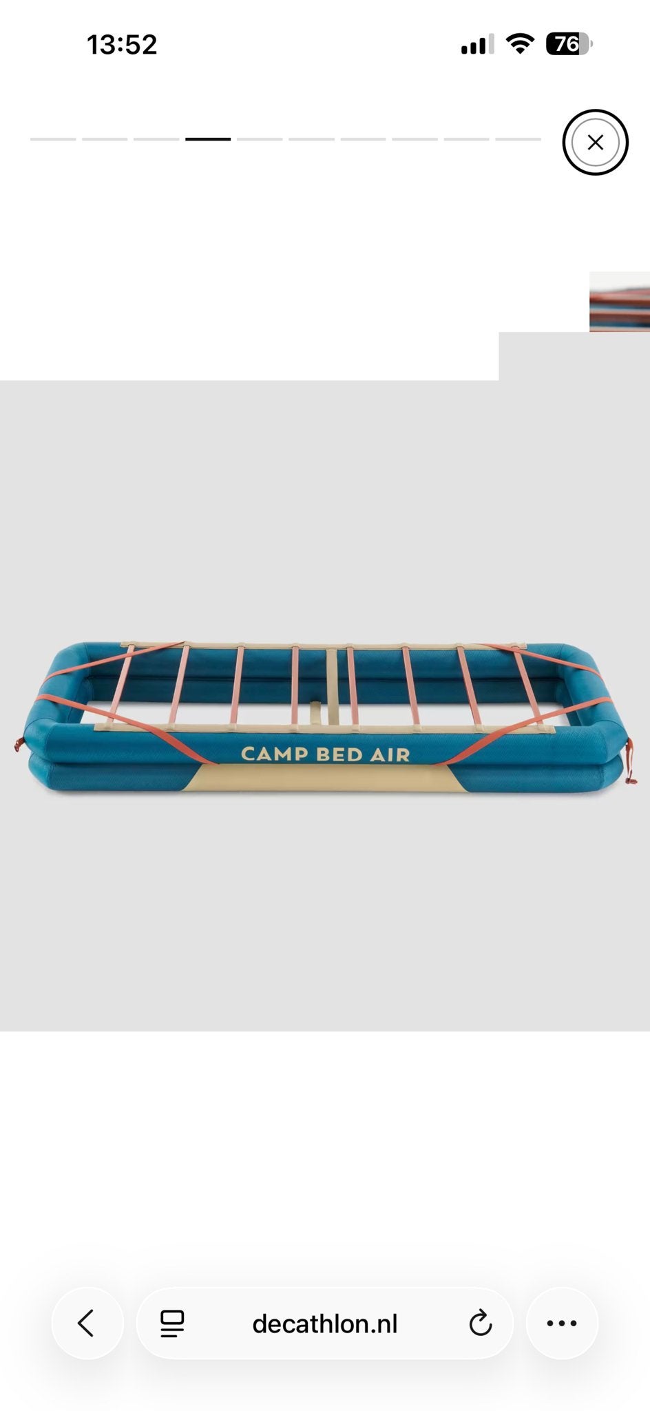 QUECHUA Veldbed Camp Bed Air 1-persoons opblaasbaar, Ophalen of Verzenden, Gebruikt, 1-persoons