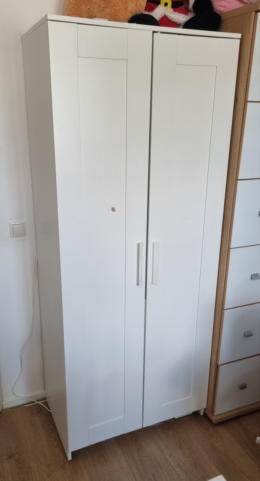 Ikea Brimnes kledingkast, wit, gebruikt, gratis, 190x78, Ophalen, Met deur(en), Gebruikt, 50 tot 100 cm