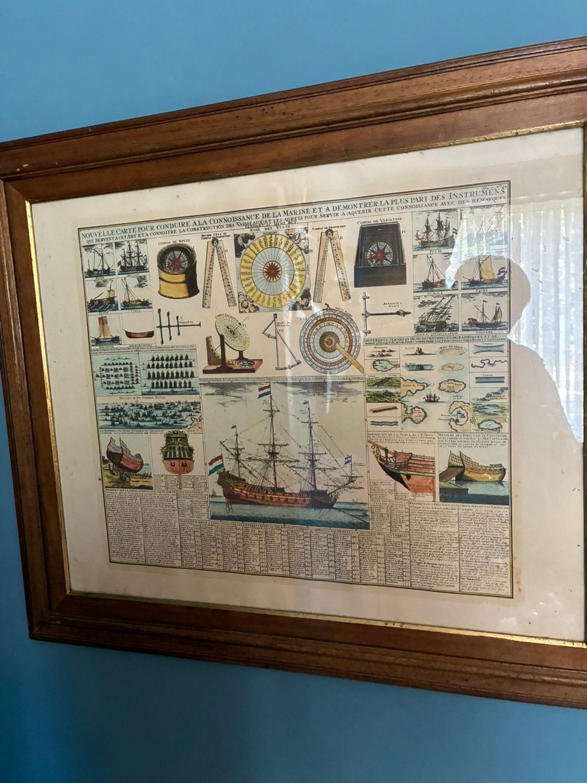Mooi antieke gravure maritiem 18e eeuw, Ophalen of Verzenden, Schilderij
