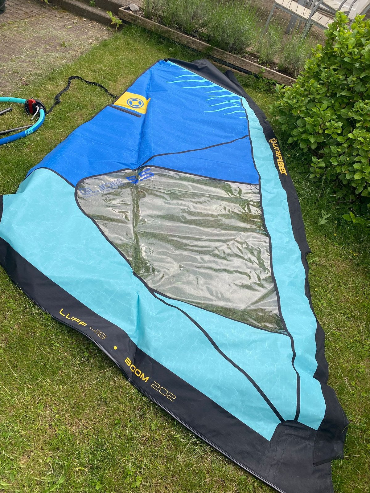 Windsurfzeil unifiber glide 5,5m2, Ophalen, Zo goed als nieuw, Zeil
