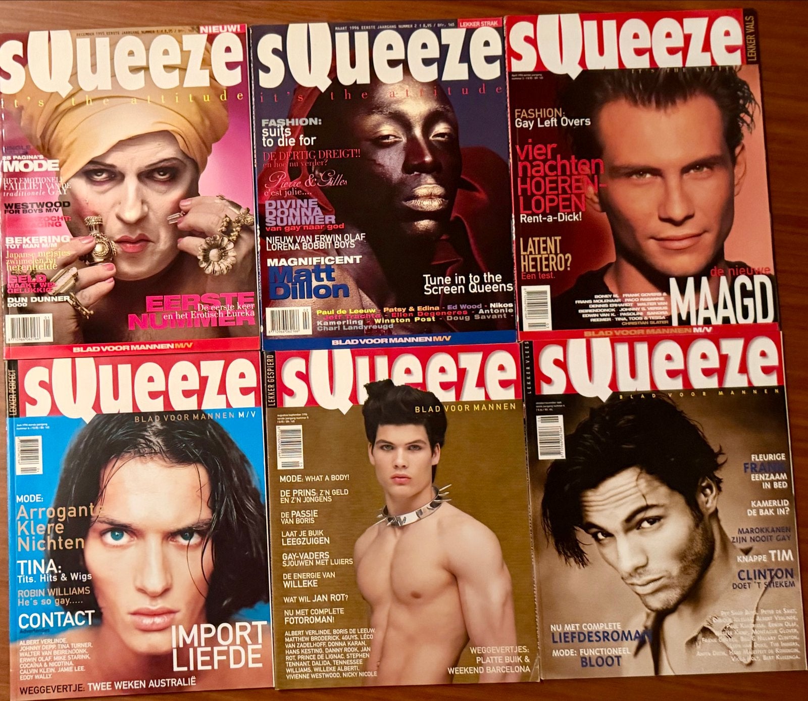 Squeeze Magazine: Bi-maandelijks glossy gay magazine uit de, Ophalen of Verzenden, 1980 tot heden, Nederland, Tijdschrift
