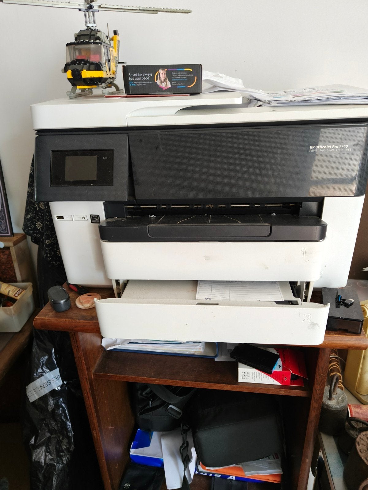 HP OfficeJet Pro 7740 All-in-One Printer (A3-compatibel), Computers en Software, Printers, Gebruikt, All-in-one, Inkjetprinter