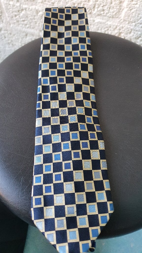 Mulberry stropdas blauw – luxe print, Ophalen of Verzenden, Nieuw, Blauw