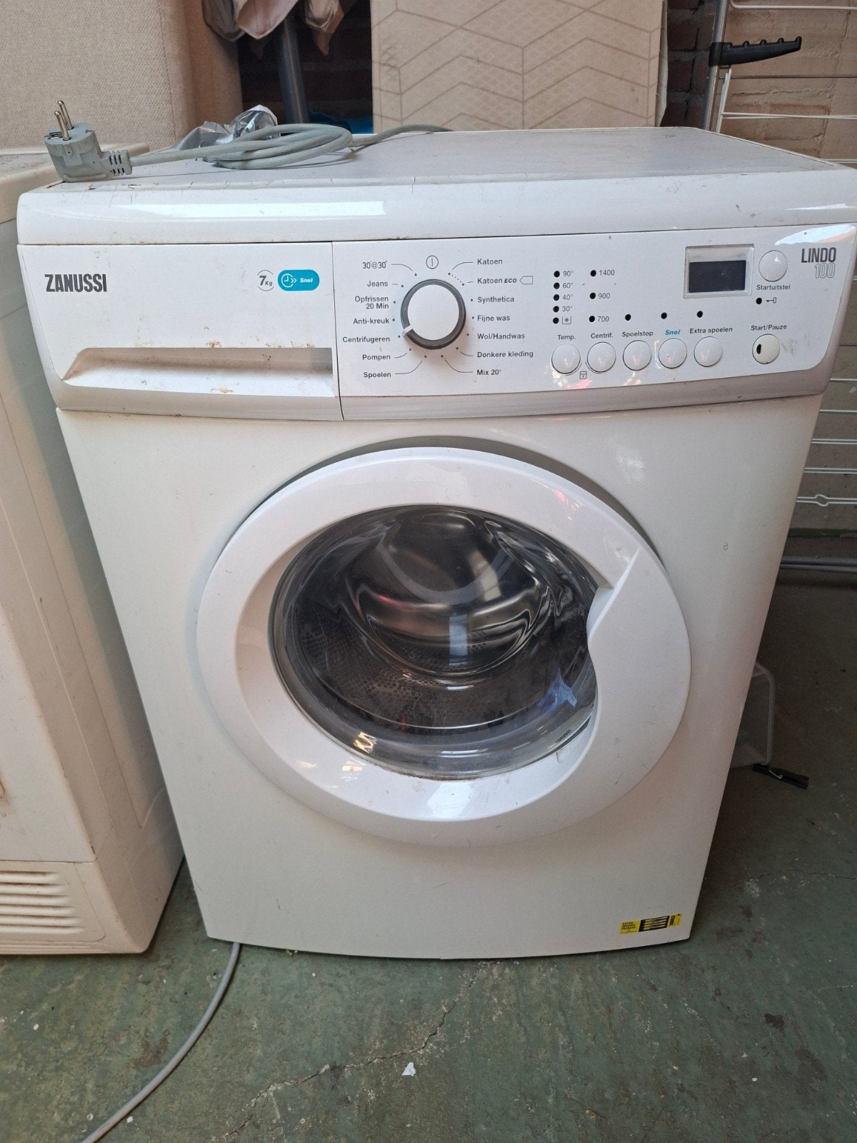 Wasmachine Zanussi, Witgoed en Apparatuur, Gebruikt, Ophalen of Verzenden, 85 tot 90 cm, 1200 tot 1600 toeren