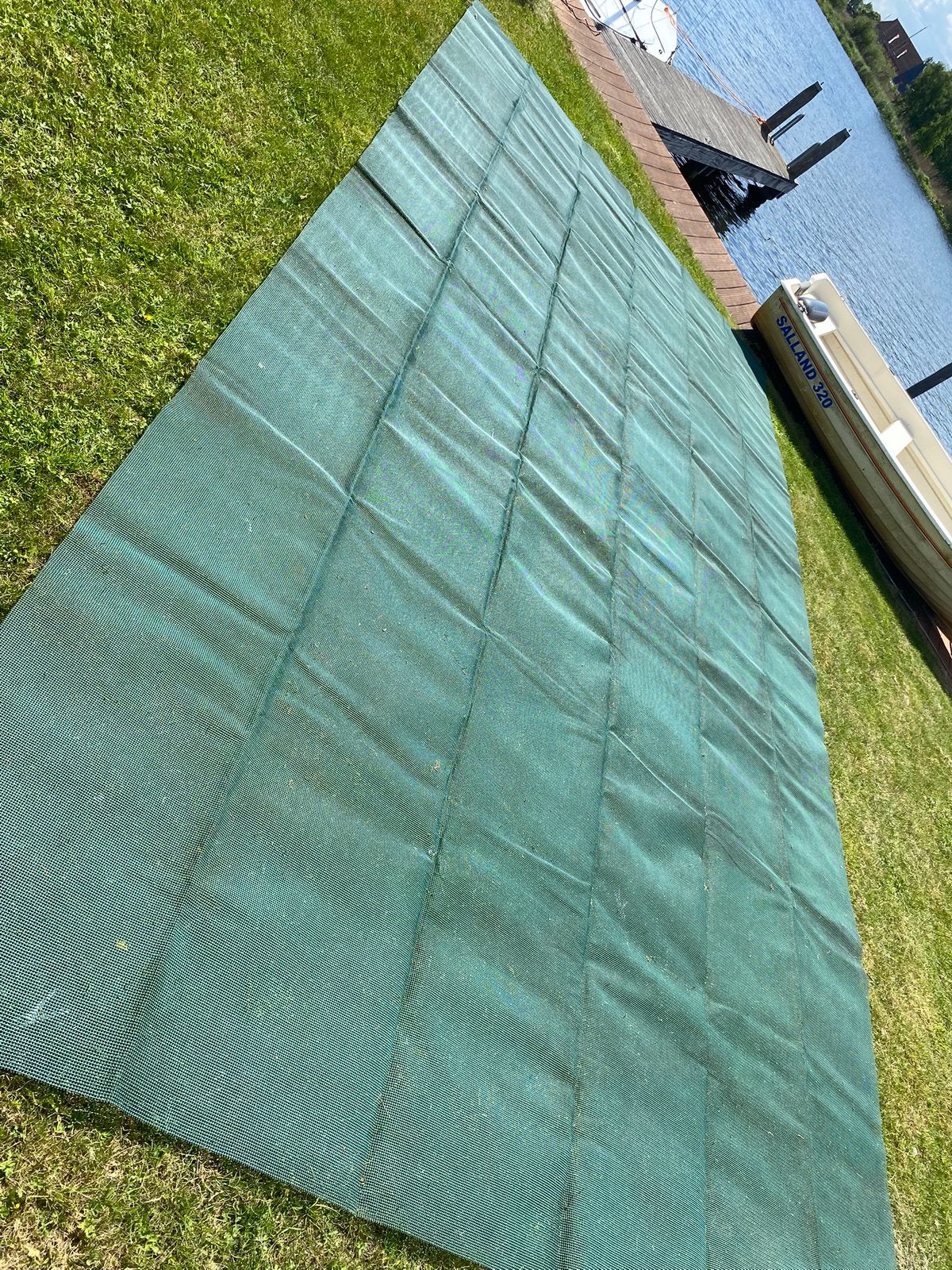 Tenttapijt groen 5,90x3 meter, Caravans en Kamperen, Ophalen of Verzenden, Gebruikt