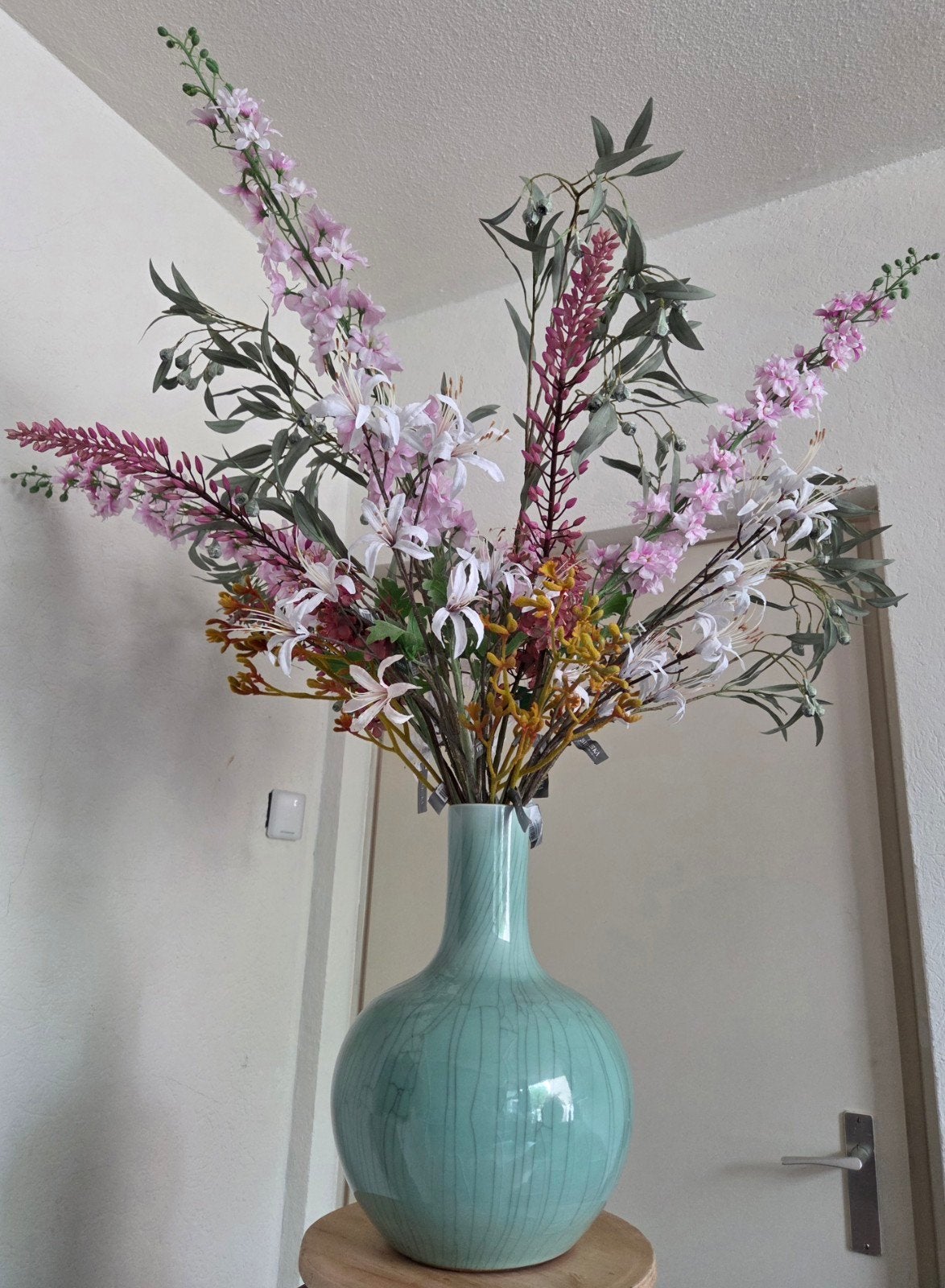 Groot Silk-ka boeket met nieuwe kunstbloemen, Binnen, Silk-ka, Nieuw, Ophalen of Verzenden