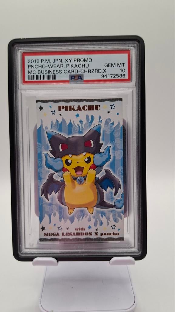 Poncho Pikachu Charizard x Business Card PSA 10, Hobby en Vrije tijd, Verzamelkaartspellen | Pokémon, Ophalen of Verzenden, Nieuw