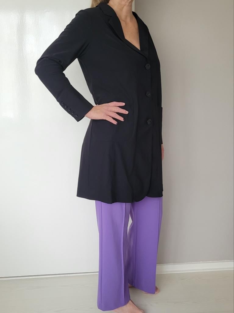 Studio Anneloes lange blazer XL Zwart Travel Colbert jasje, Studio Anneloes, Zwart, Maat 46/48 (XL) of groter, Ophalen of Verzenden