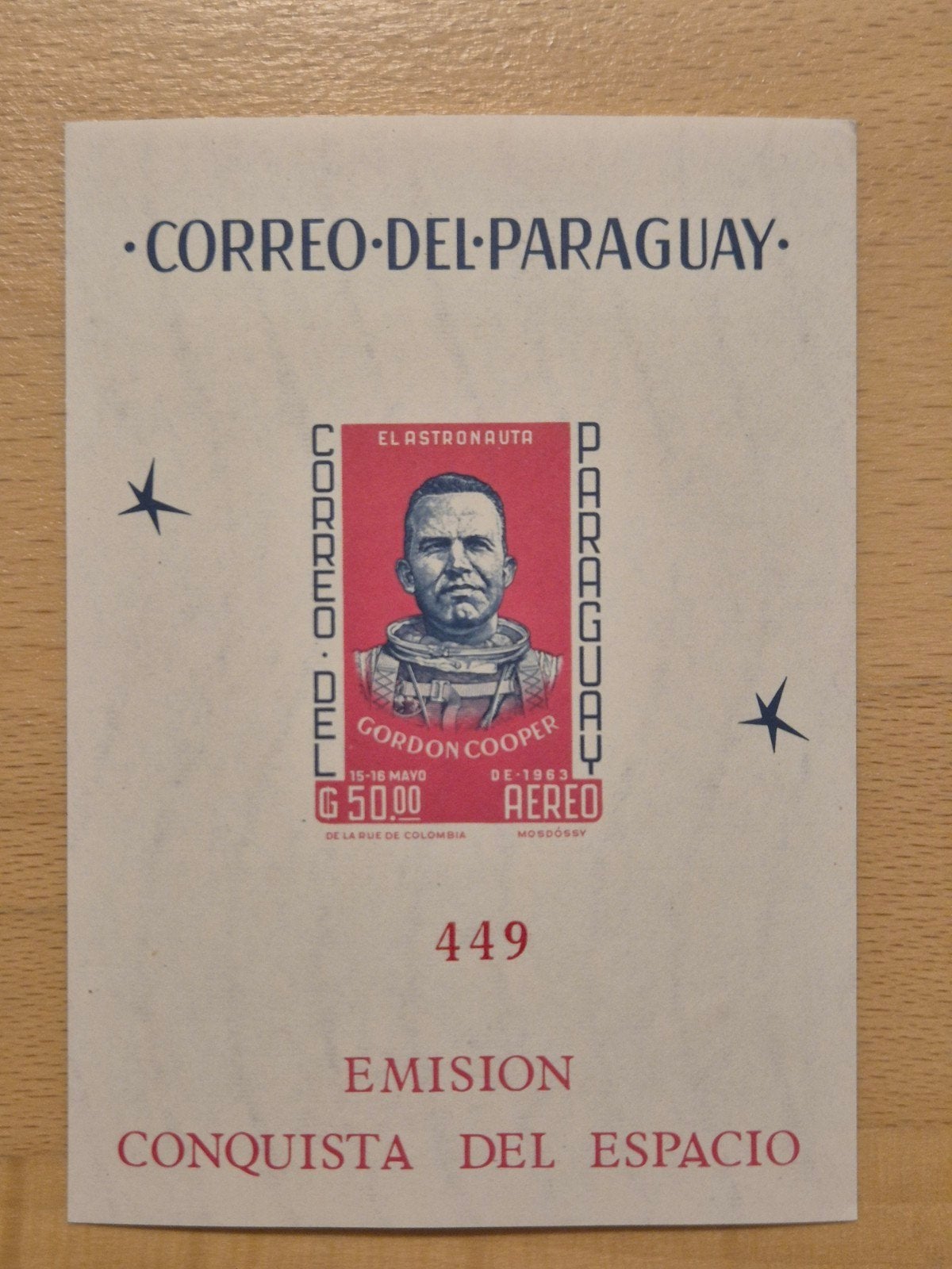 Paraguay 1963 ruimtevaart (ongetand), Ophalen of Verzenden, Postfris, Zuid-Amerika