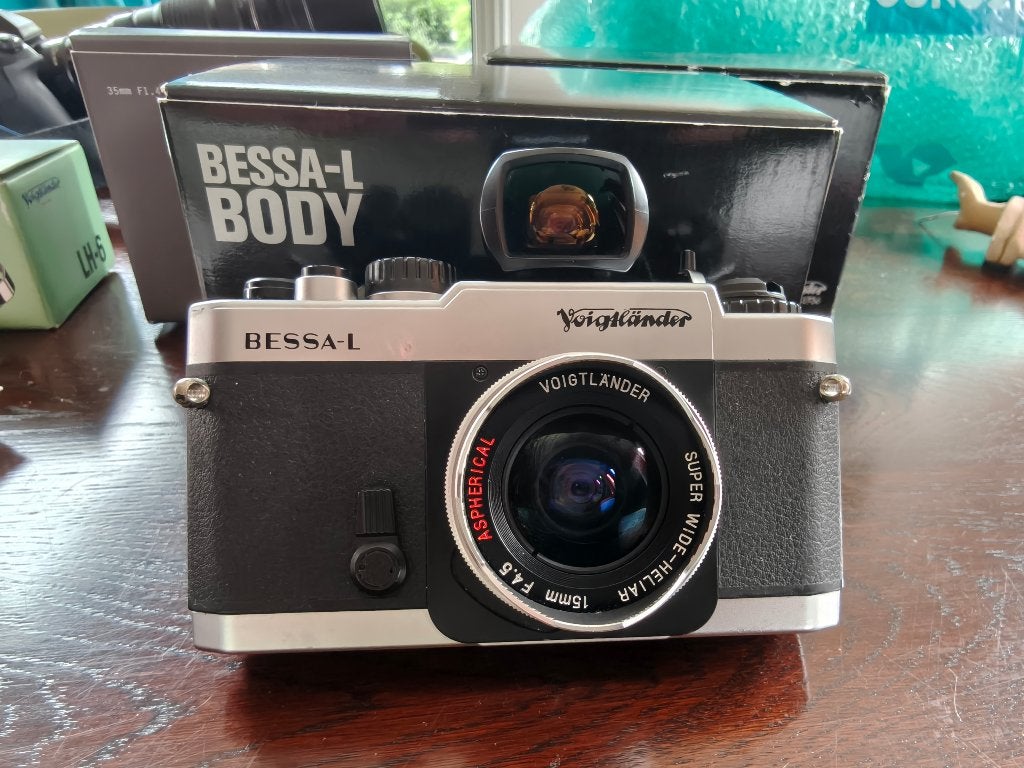 Voigländer Bessa L met M39 Super wide Heliar 15mm F4.5 MK1, Verzenden, Gebruikt, Spiegelreflex, Overige Merken