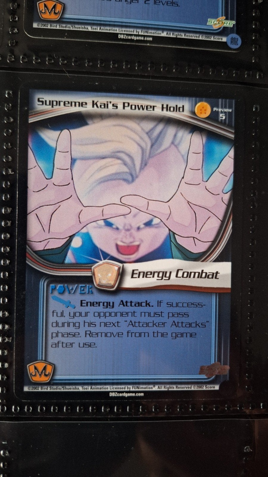 Supreme Kai's Power Hold preview Dragonball Z kaart DBZ, Verzenden, Gebruikt, Losse kaart