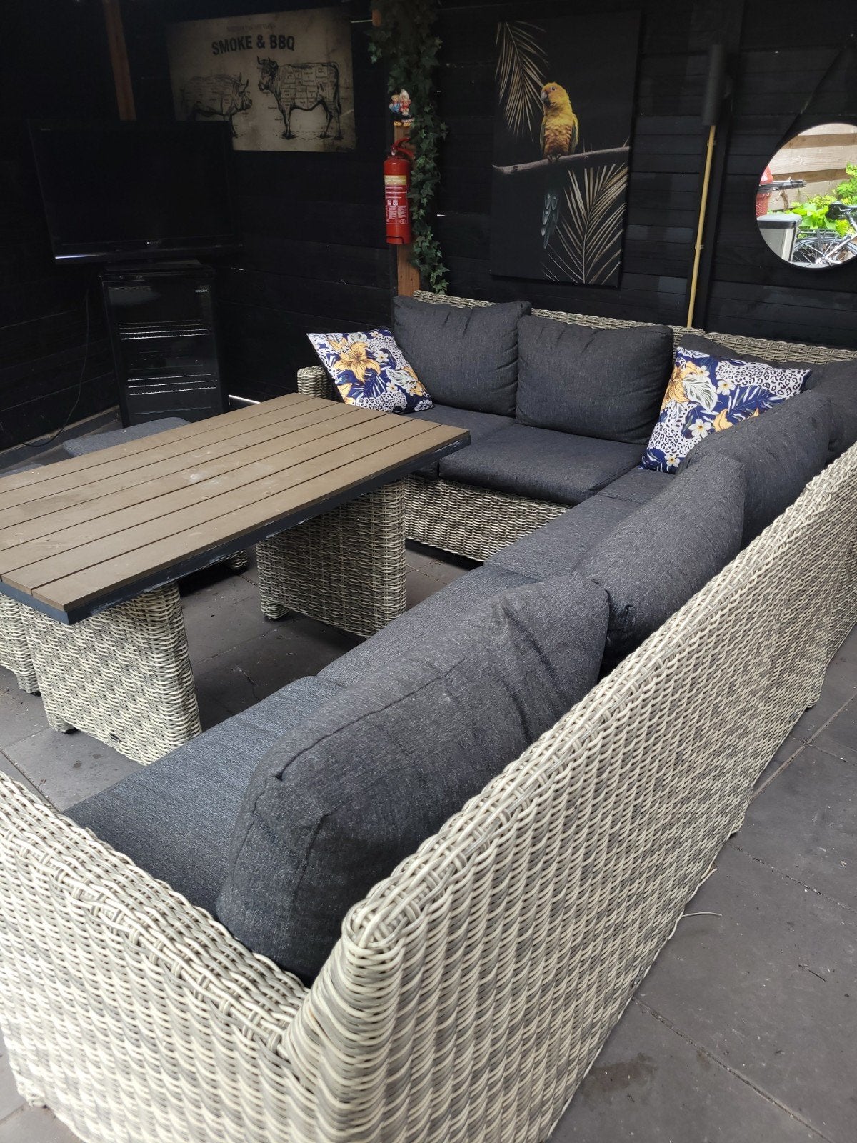 Knappe loungeset, Tuin en Terras, Tuinsets en Loungesets, Ophalen, Gebruikt, Bank