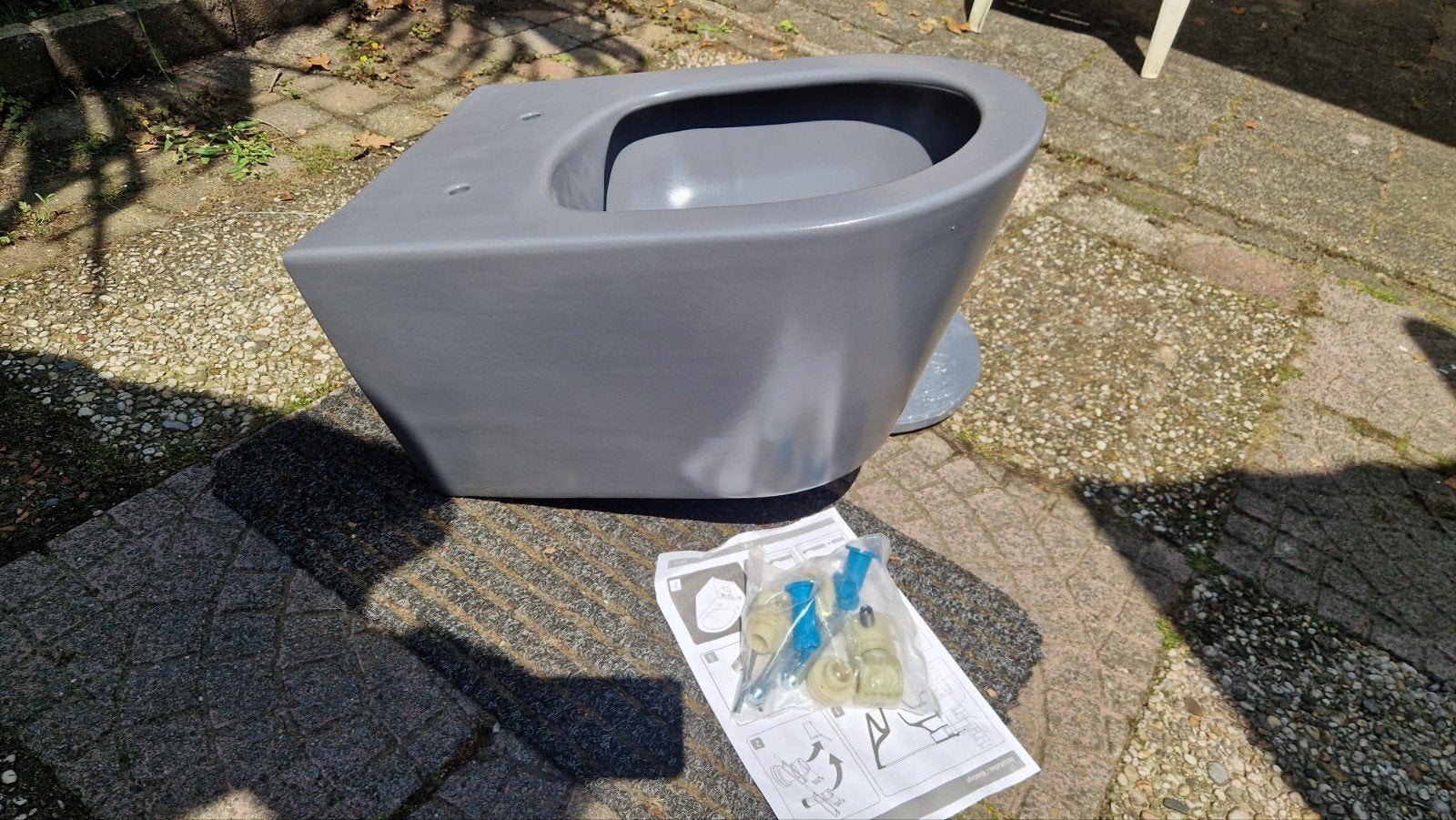 2x hang wc toiletpot grijs rimless + softclose, Ophalen, Nieuw, Toilet