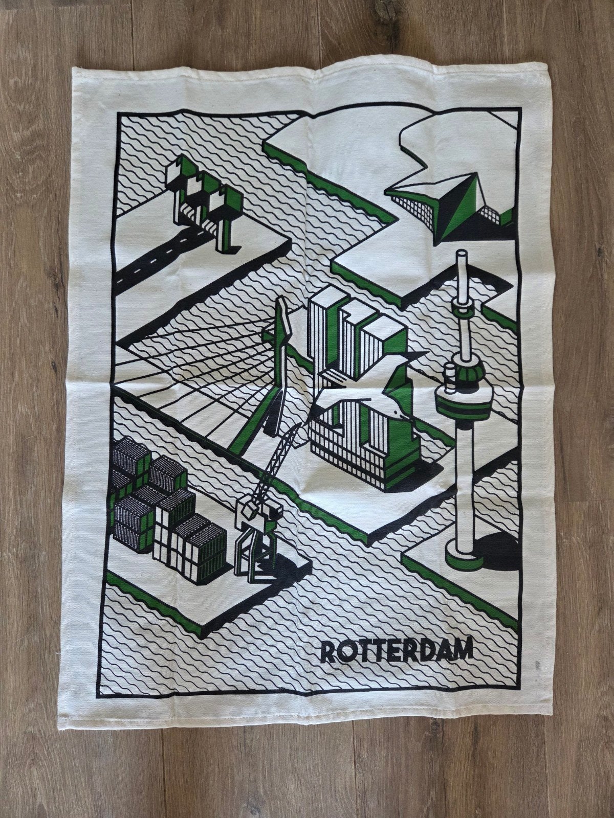 Nieuwe Rotterdam Theedoek - nieuw, Ophalen, Katoen, Nieuw, Theedoek of Handdoek