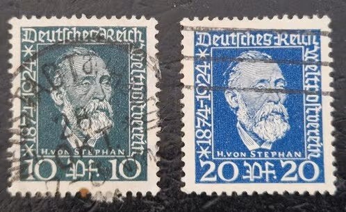 Duitsland 1924 - Yvert 359 - 50 jaar UPU, Postzegels en Munten, Ophalen of Verzenden, BRD, Gestempeld
