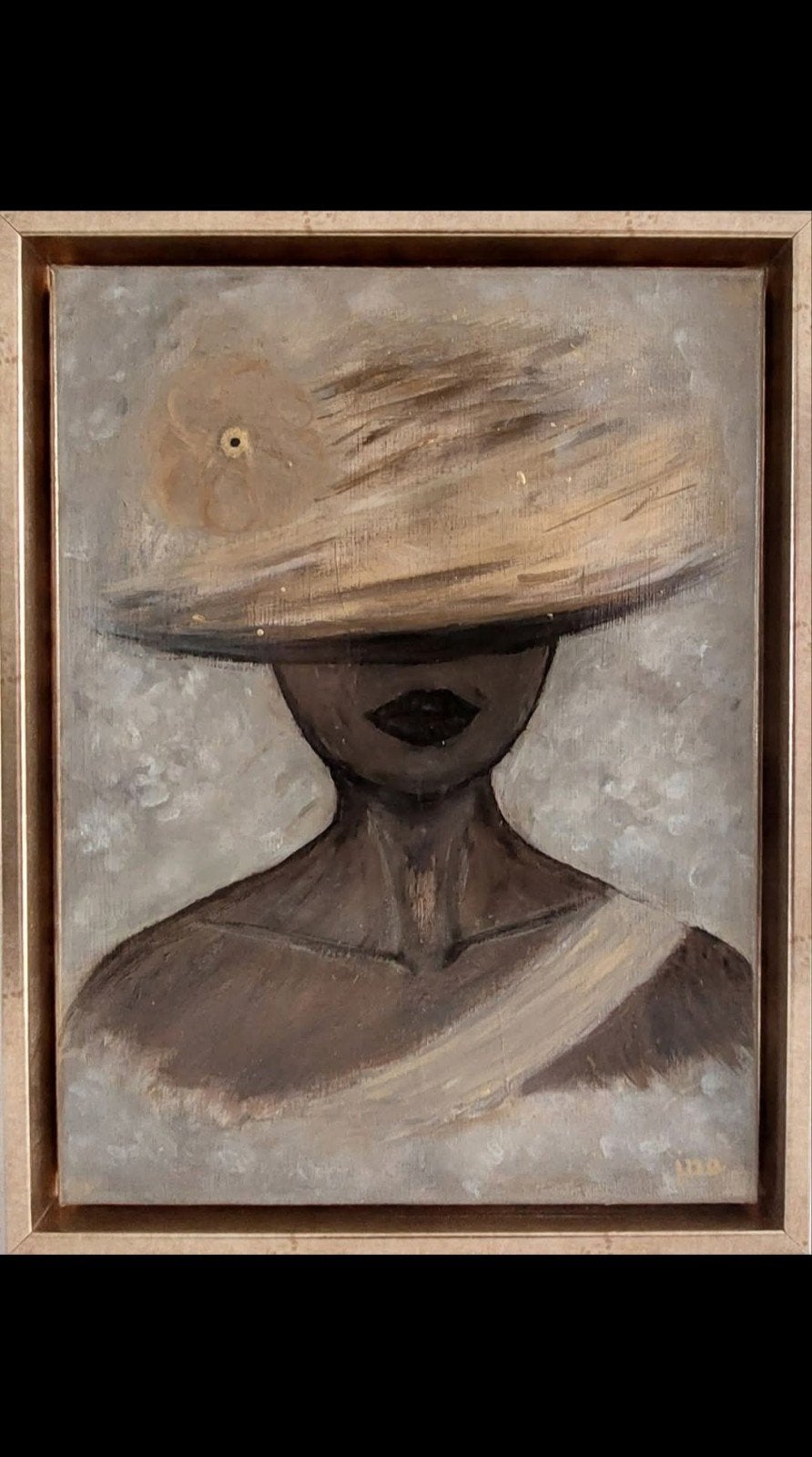 Te koop eigen werk schilderij incl. baklijst 43,5  x 33,5 cm, Ophalen of Verzenden