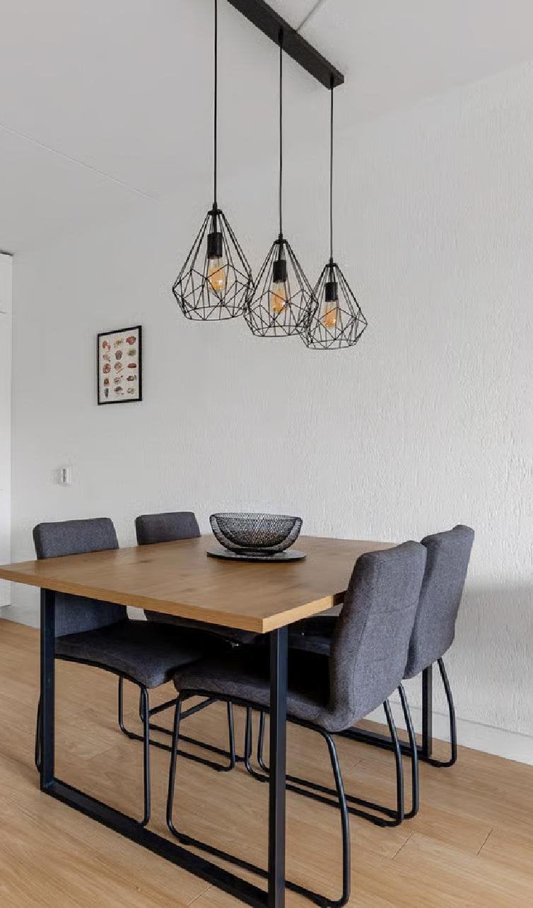 Moderne industriele hanglamp, Huis en Inrichting, Lampen | Hanglampen, Ophalen, Gebruikt, Metaal, 75 cm of meer