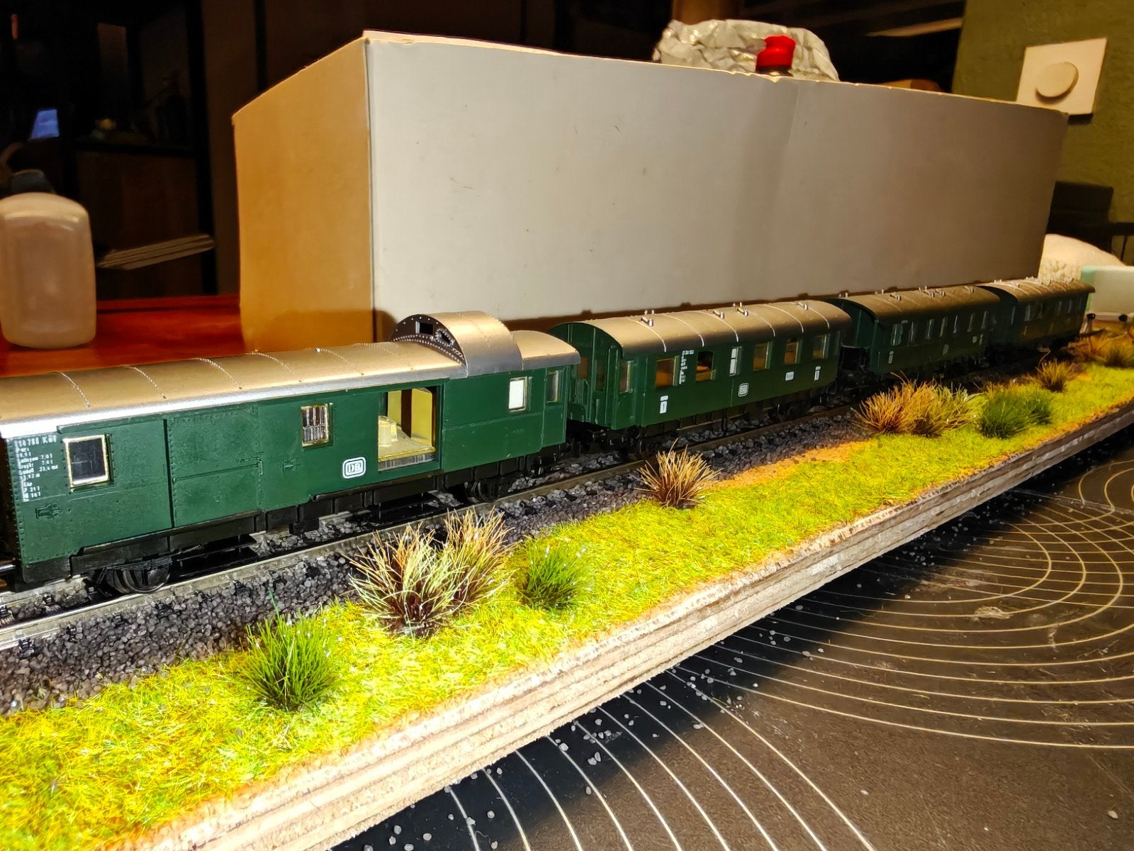 Fleischmann N Piccolo 4 rijtuigen DB #8060 2x#8061 #806, Gebruikt, Gelijkstroom, Fleischmann, Wagon