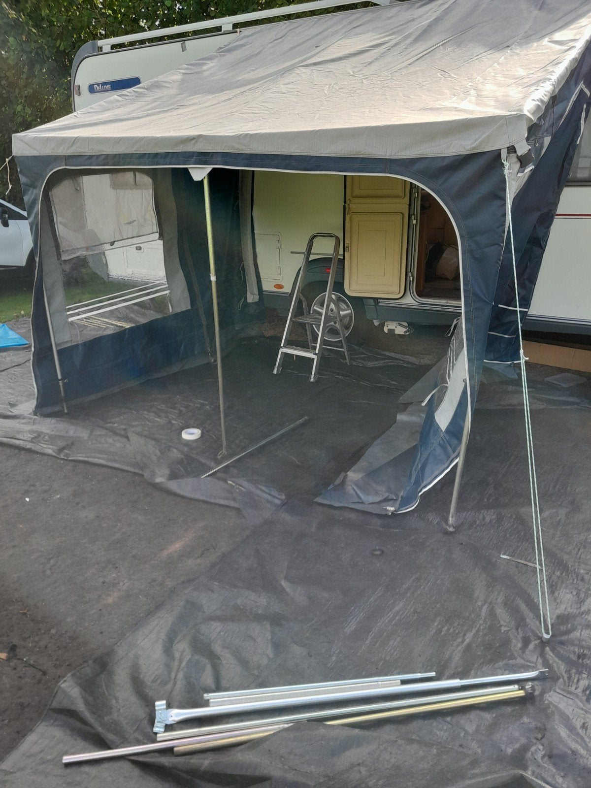 deel tent, Ophalen