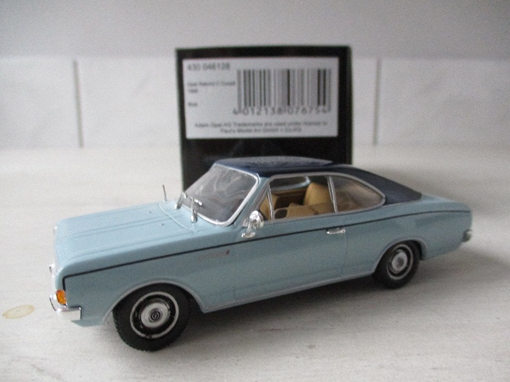 Minichamps Opel Rekord C Coupe 1966 Bleu Schaal 1:43, Ophalen of Verzenden, Nieuw, Auto, MiniChamps