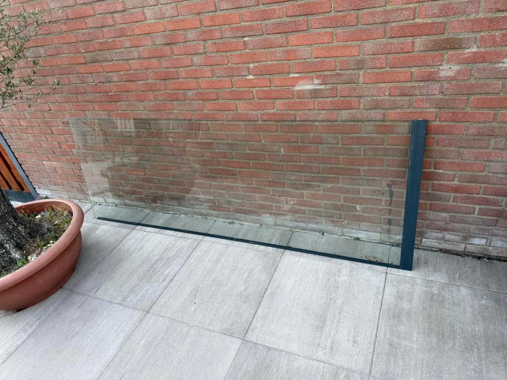 Serre glas aluminium antraciet met tochtstrip, Ophalen, Zo goed als nieuw, Overige materialen