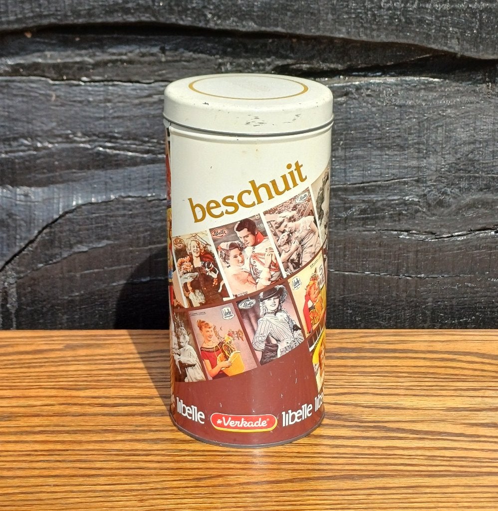 Vintage Verkade Beschuitbus Libelle - Jaren '50/'60, Ophalen of Verzenden, Gebruikt, Beschuit, Verkade