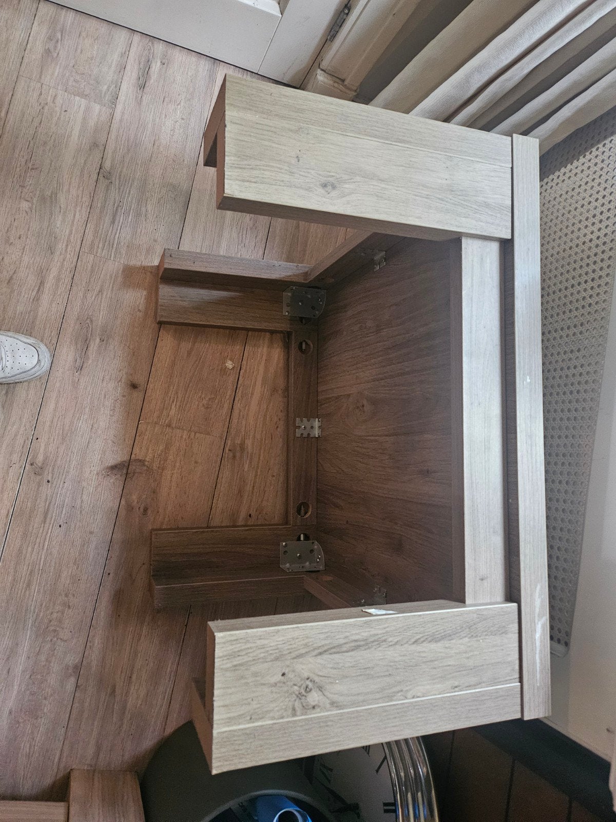 Houten salontafel/bijzettafel, Huis en Inrichting, Ophalen, Minder dan 45 cm, Gebruikt, Vierkant