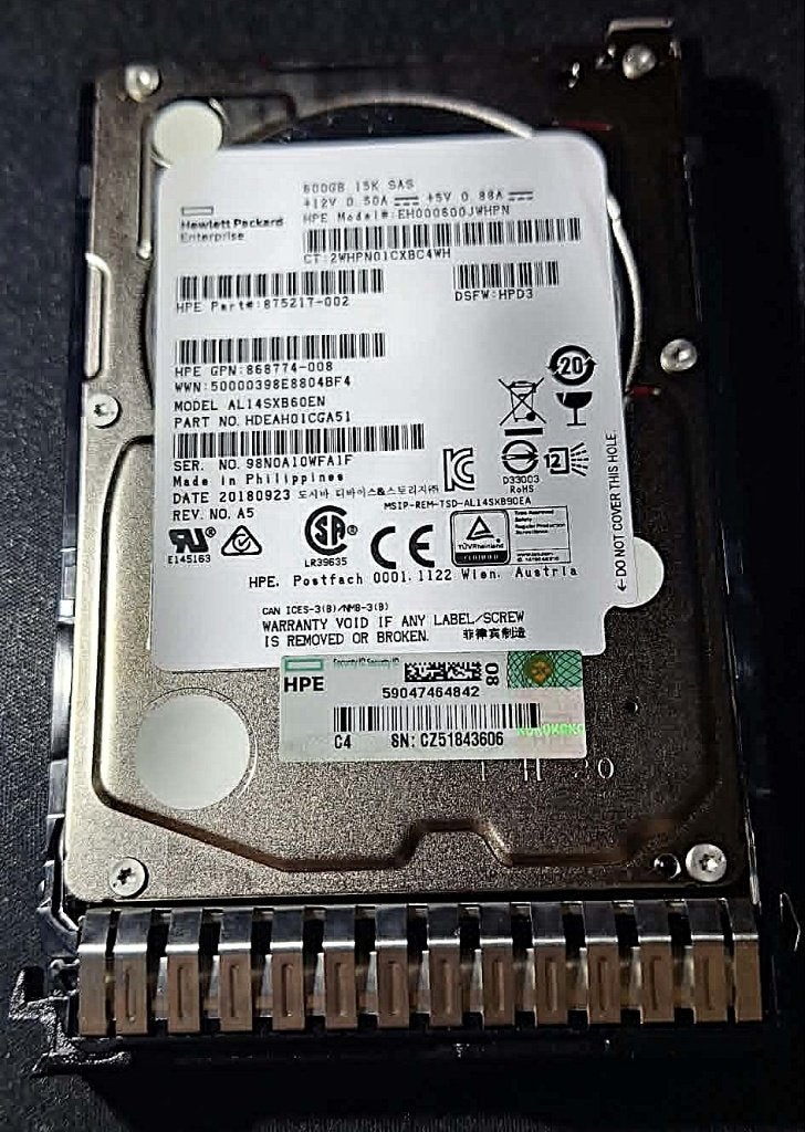 Harde schijf Hewlett Packard Enterprise 600GB, Ophalen, Nieuw, Desktop, USB
