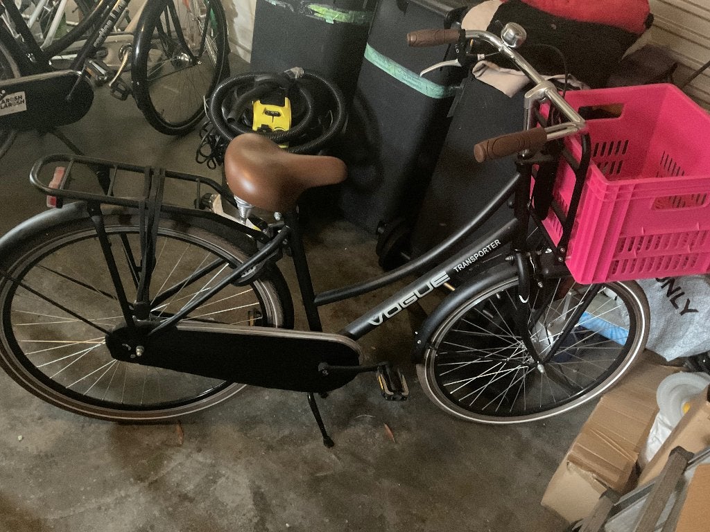 dames Vogue transportfiets 28 inch, kleur zwart/bruin, Fietsen en Brommers, Fietsen | Dames | Omafietsen, Ophalen, Terugtraprem
