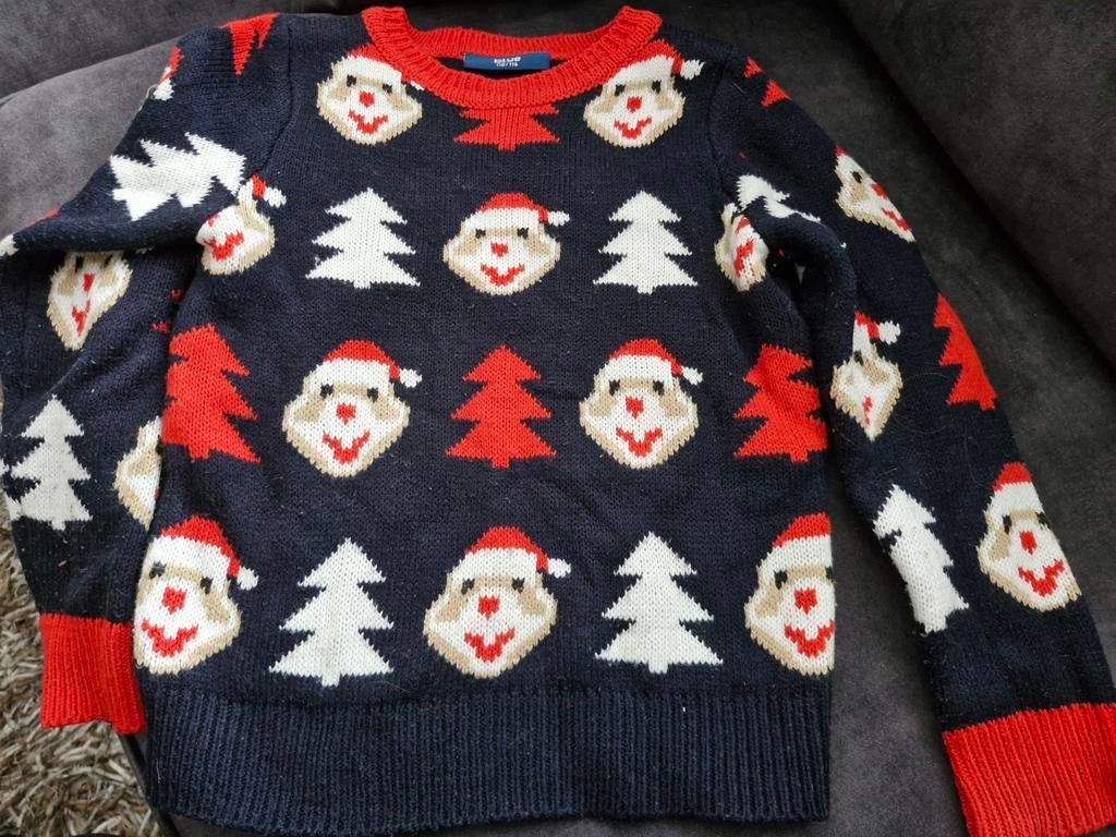 Kersttrui 110/116, Kinderen en Baby's, Ophalen of Verzenden, Zo goed als nieuw, Jongen of Meisje, Trui of Vest