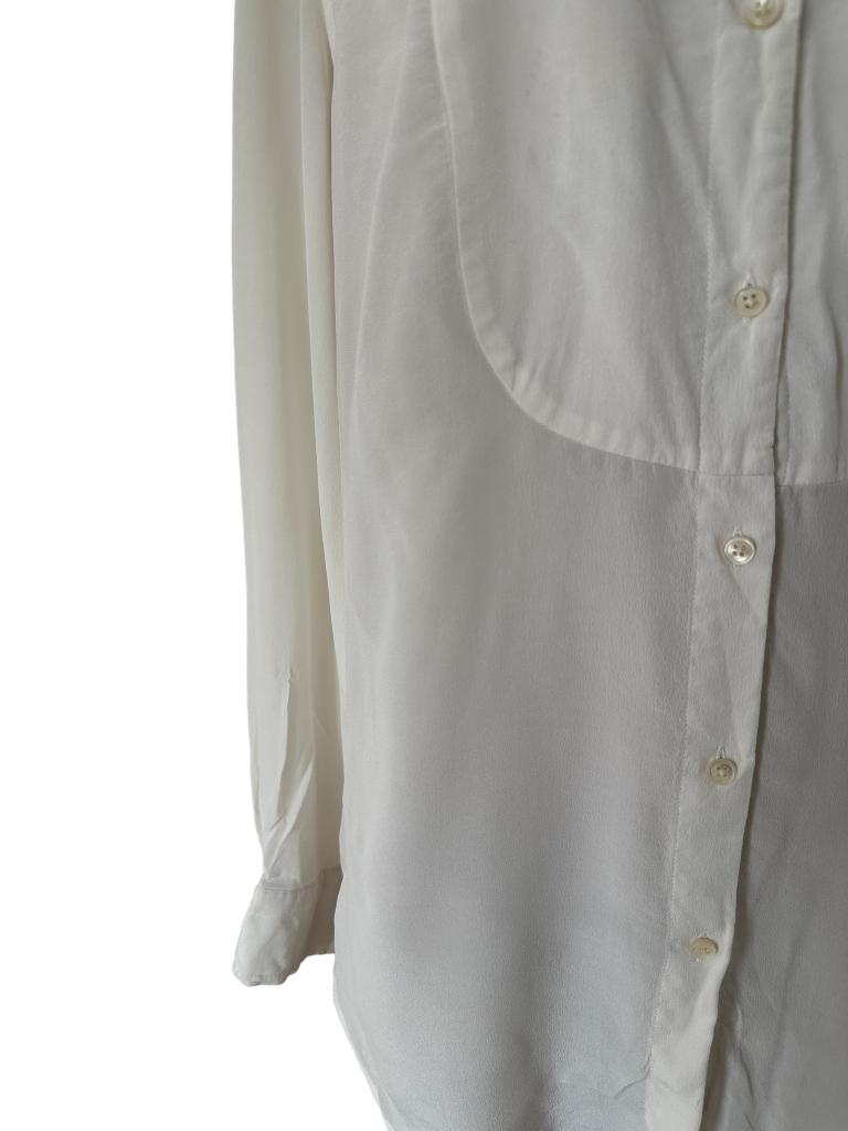 Closed blouse M, Wit, Ophalen of Verzenden, Zo goed als nieuw