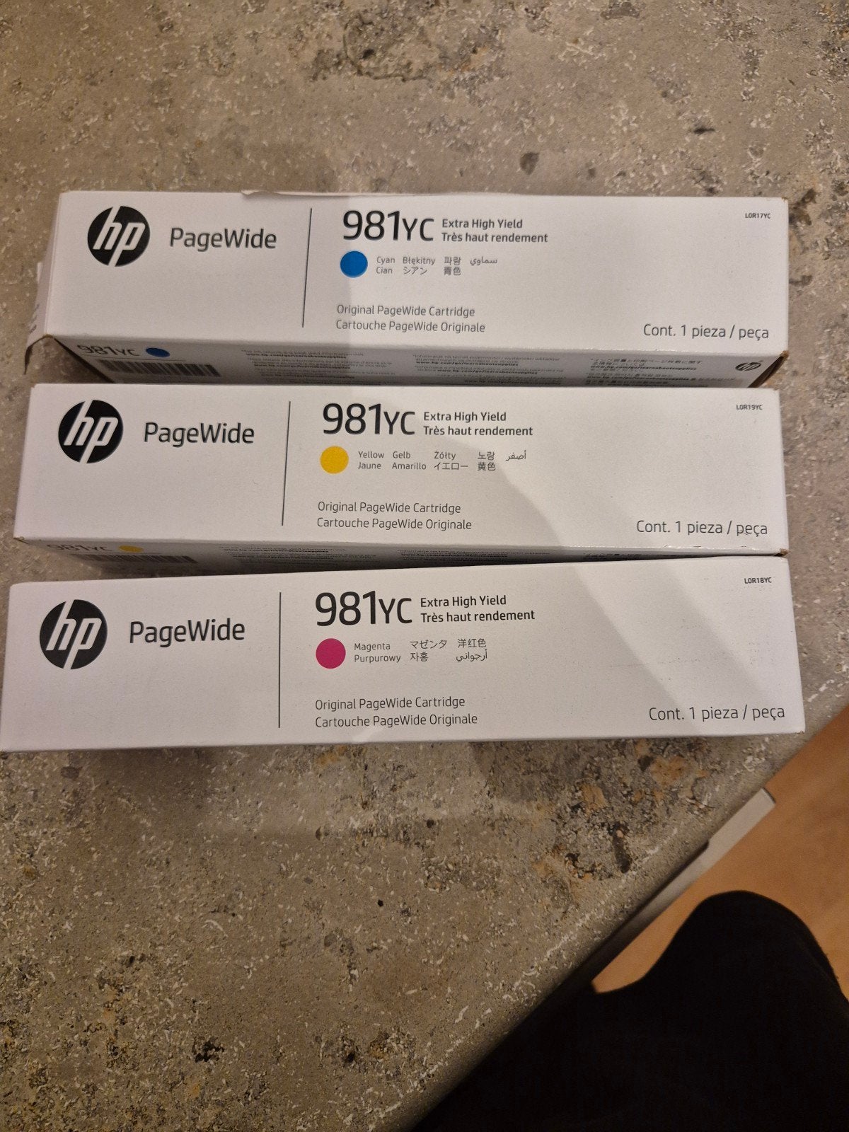 HP PageWide 981YC Extra High Yield Cartridges (3 stuks), Computers en Software, Ophalen of Verzenden, Nieuw, Cartridge, HP (ORIGINEEL)