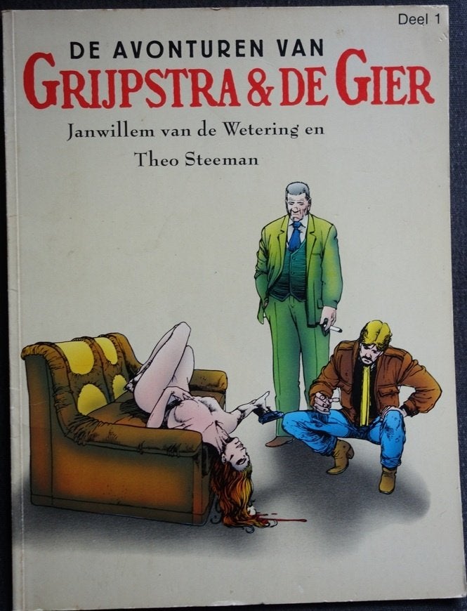 Stripboek Grijpstra & de Gier - deel 1 - J-W. v.d Wetering, Gelezen, Eén stripboek, J-W. v.d Wetering, Ophalen of Verzenden