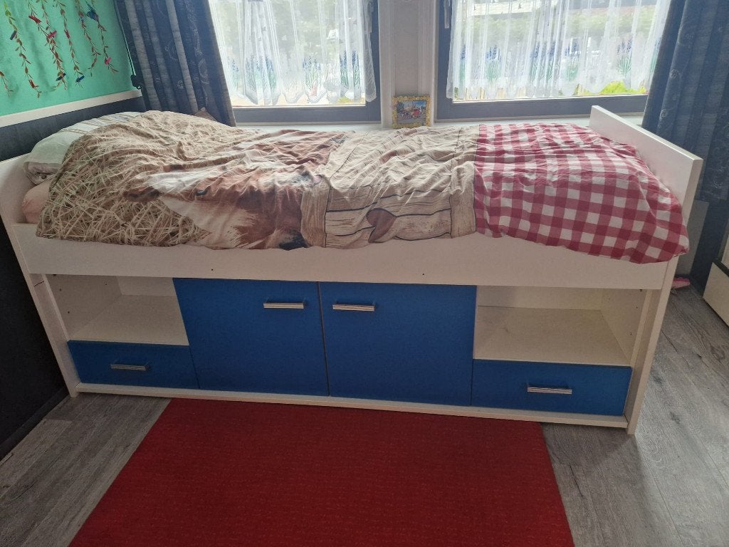 Tiener-bed, Ophalen, 85 tot 100 cm, Hoogslaper of Stapelbed, Zo goed als nieuw