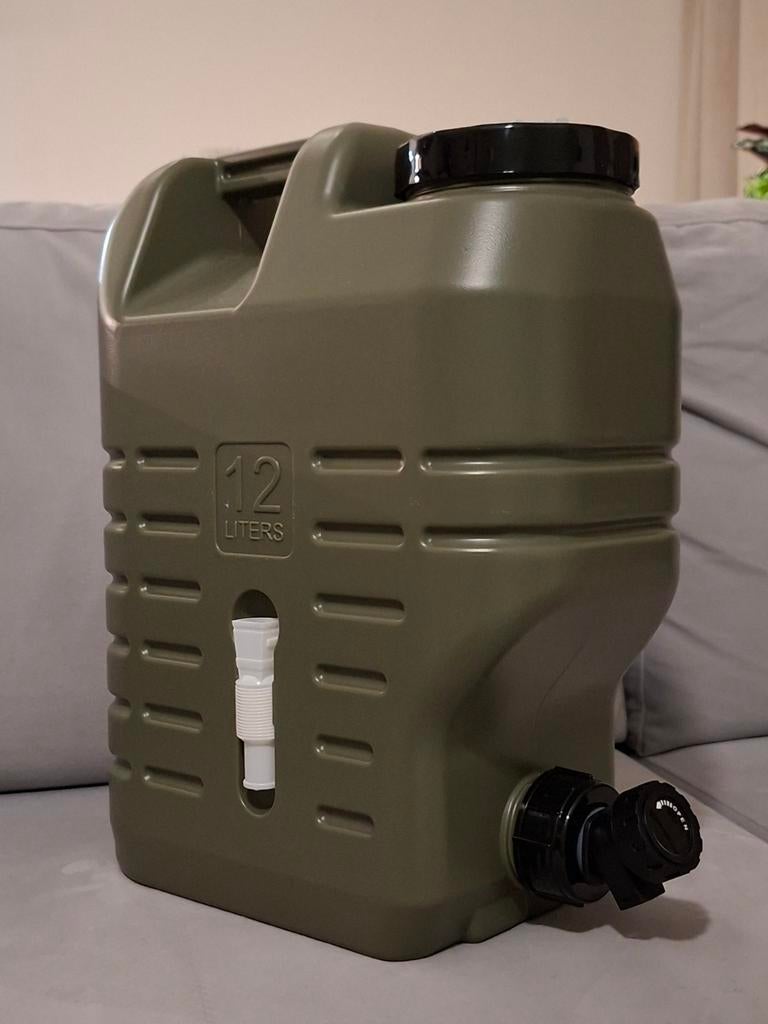 Faith Jerrycan Watertank 12L Groen met Kraantje - Noodpakket, Ophalen of Verzenden, Nieuw