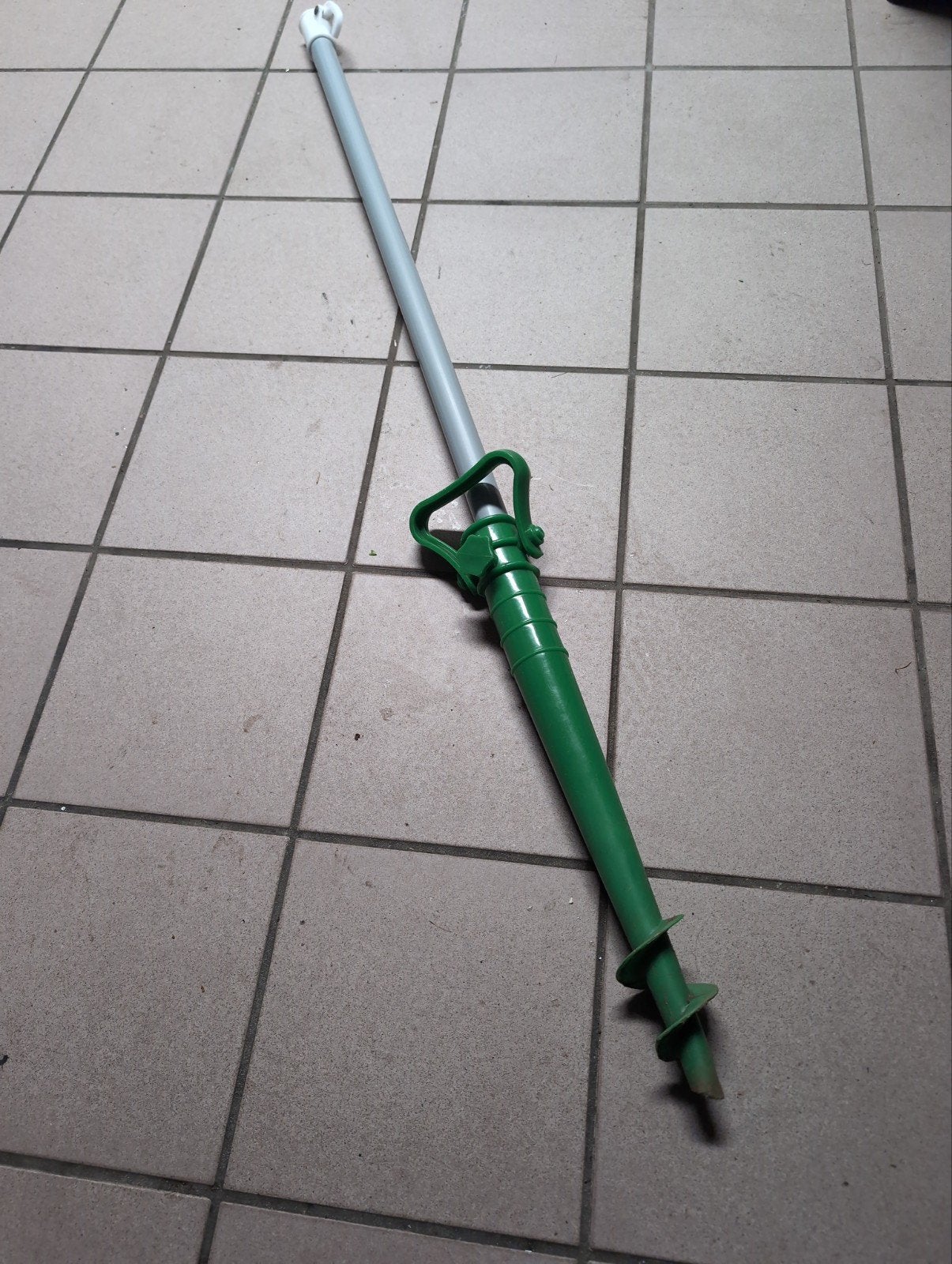 Parasol houder met parasol., Ophalen