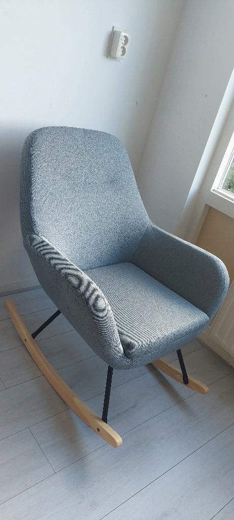Schommel stoel, Ophalen, Hout, Blauw, Scandinavisch