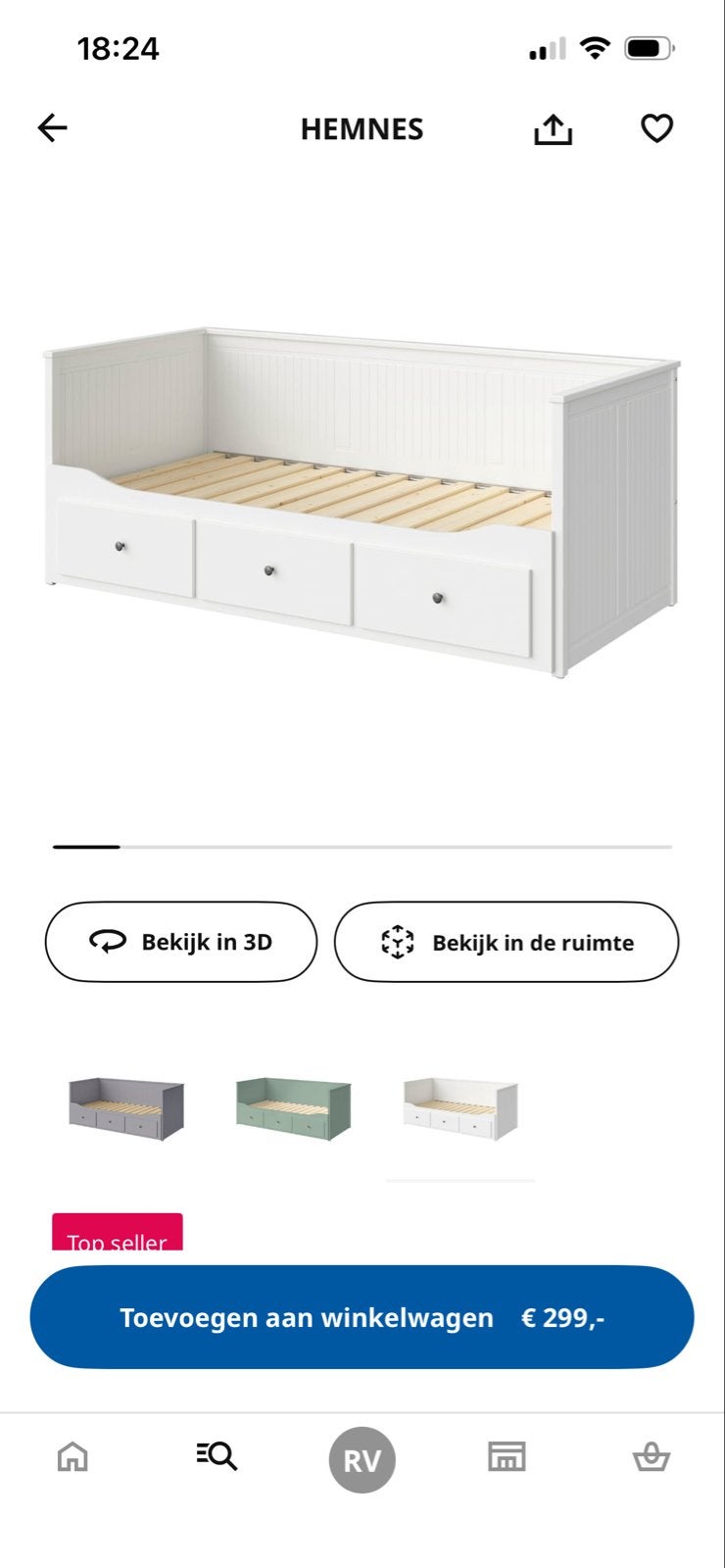 Bed, uitschuifbaar tot 2 persoons, incl 2 matrassen, zgan, Wit, Tweepersoons, Ophalen of Verzenden, Zo goed als nieuw