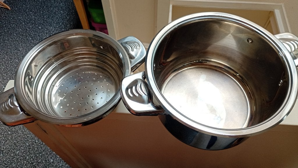 Pan 5,5L, Huis en Inrichting, Keuken | Potten en Pannen, Ophalen, Zo goed als nieuw, Rvs, Kookpan