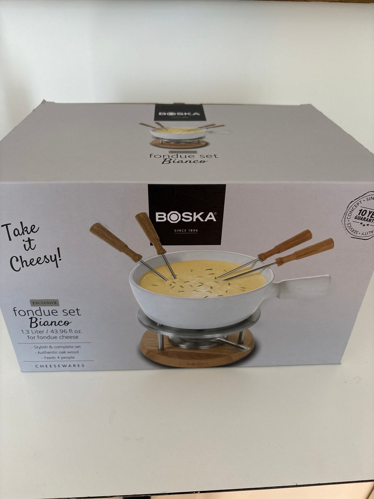 Boska Fondue Set Bianco 1.3L - Nieuw in doos, Ophalen, Nieuw, Brander, Fondueset