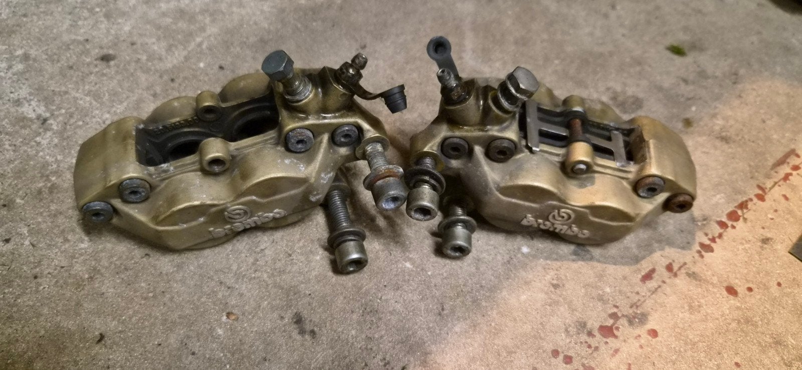 Ducati Brembo Goldline P4 40 mm voorremtangen, Ophalen of Verzenden