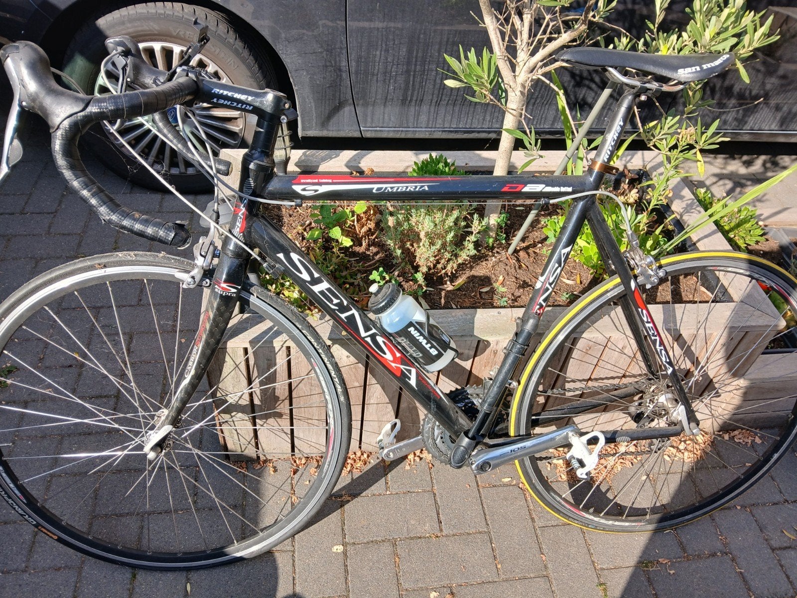 Sensa Umbria racefiets - Zwart, 28 inch, 20+ versnellingen, Fietsen en Brommers, Overige merken, 28 inch, Gebruikt, Aluminium