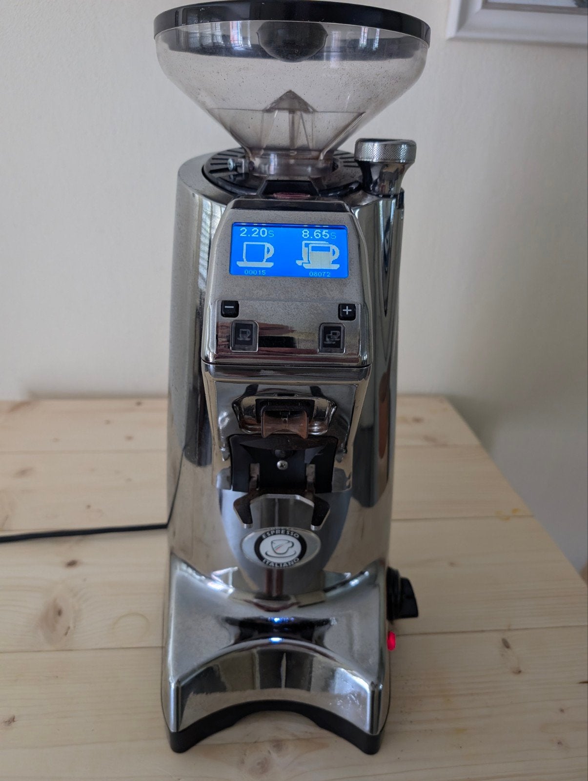 Koffiemolen Eureka Olympus 75 Mythos maalschijven, Ophalen