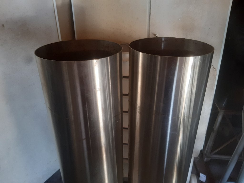 2 grote (1m) rvs bloembak, plantenbak, plantenpot, Ophalen, Overige materialen, Rond, 60 cm of meer