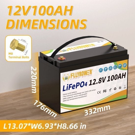 12V 100Ah LiFePO4 Accu – Lithium Accu – Solar Accu, Corvance B.V., Verzenden, Nieuw, Corvancebol@gmail.com
