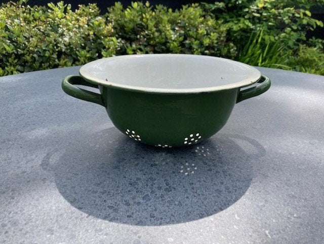 emaille vergiet groen, Antiek en Kunst, Ophalen of Verzenden